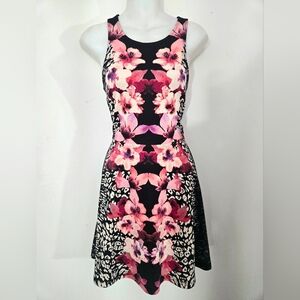 Floral & Leopard Print Dress